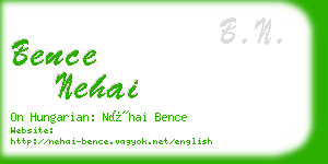bence nehai business card
